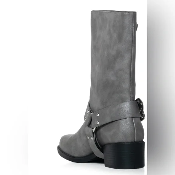 AZALEA WANG MON CHERIE GRAY BOOTIE. New in box. - Picture 2 of 6